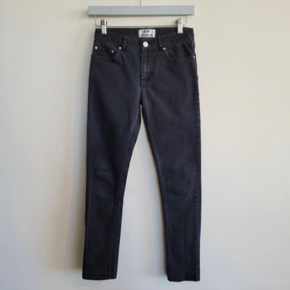 Acne Studios Skin 5 Black Wash Skinny Jeans, US 25 - Picture 1 of 6